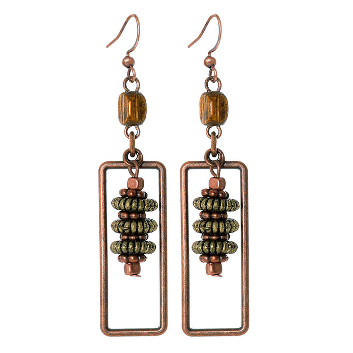 Wholesale Zinc Alloy Tassel Earring Set 12 Pairs - Vintage Ethnic Style Jewelry MOQ≥2