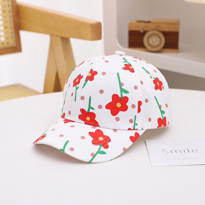 Wholesale Children's Hat Fashion Graffiti Printed Baby Baseball Hat Sunshade Duck Tongue Hat