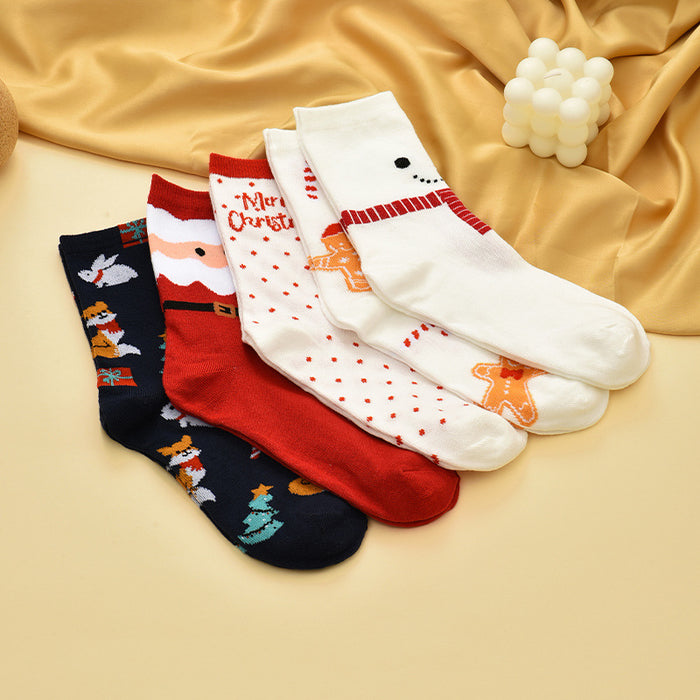 Wholesale cartoon Christmas socks Christmas socks elk mid-calf socks Christmas