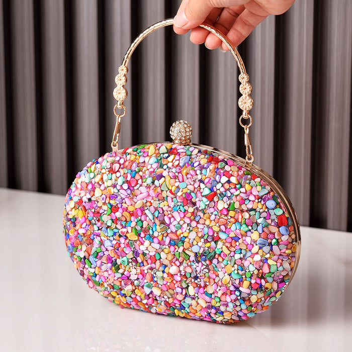 Wholesale Diamond Evening Bag Round Diamond Dress Bag Handbag JDC-HB-YiX002