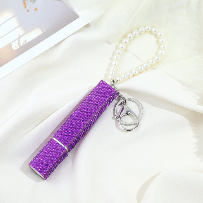 Wholesale Plastic Diamond 10ML Perfume Bottle Keychain JDC-KC-ZY028