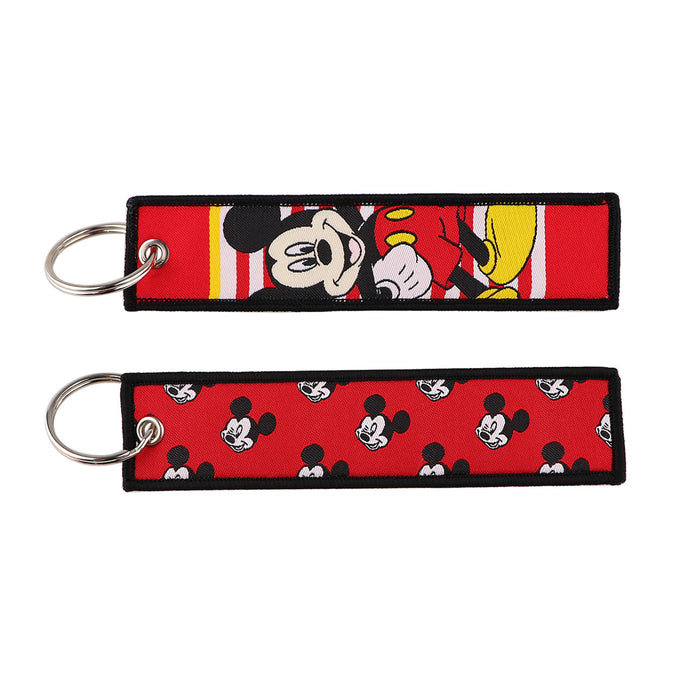 Wholesale Cartoon Cute Capybara Animal Woven Label Lanyard Keychain JDC-KC-KKX005