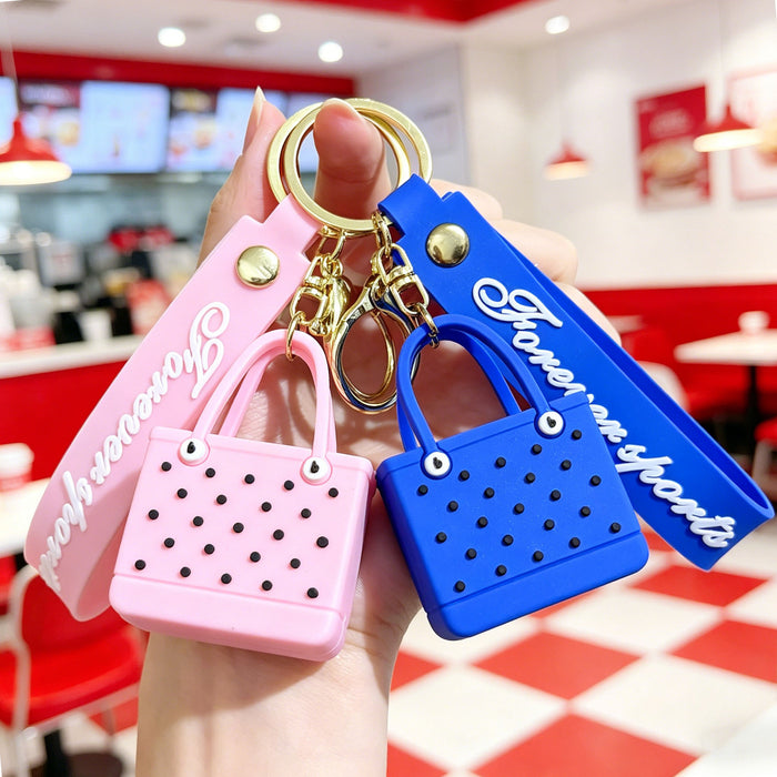 Wholesale Beach Bag Keychain Silicone PVC Fashion Accessory for BJD Doll Gift