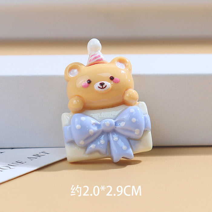 Wholesale Bear Girl Glossy Series Cream Glue Mobile Phone Case Material Stationery Box Headband Jewelry