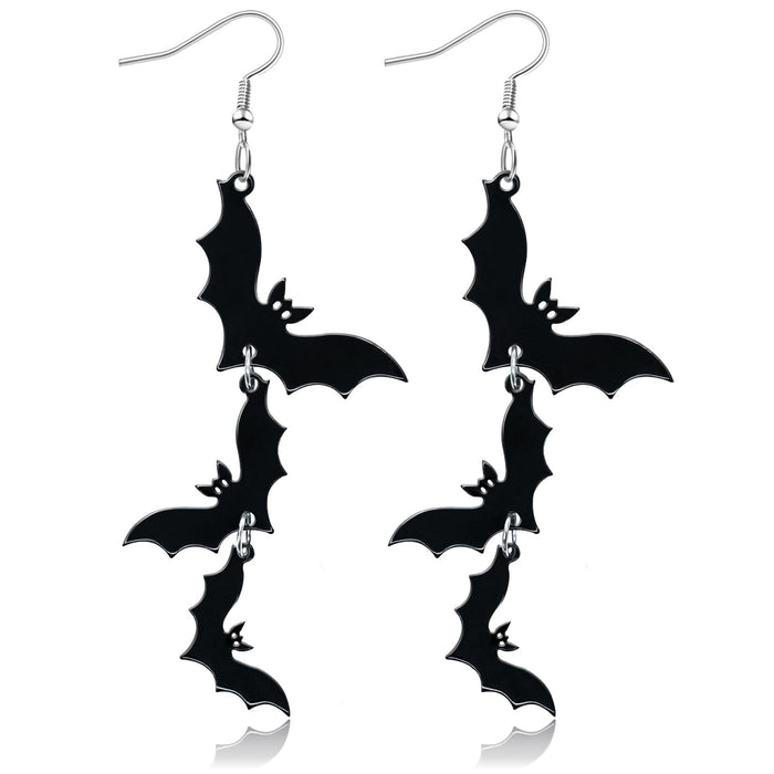 Wholesale Retro  Acrylic Earrings Pumpkin Bat Skull Jewelry Accessory For Women Party Wear Boutique Resale