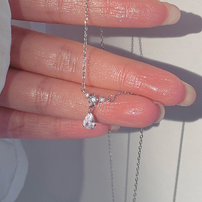 Wholesale Fashionable Butterfly Knot Necklace Set Women's Luxury Design Sensation Collarbone Chain Geometric Style Silver Plated Jewelry