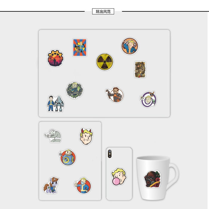 Wholesale 50pcs Game radiation graffiti stickers,  luggage,  laptop,  phone case,  skateboard,  water cup,  waterproof stickers