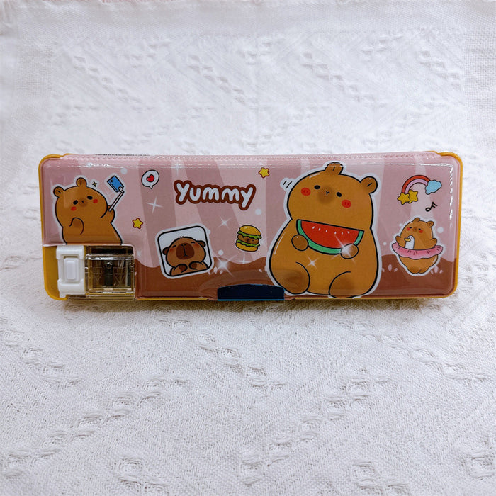 Wholesale Cartoon Pencil Sharpener Plastic Stationery Box JDC-PC-YaLL003