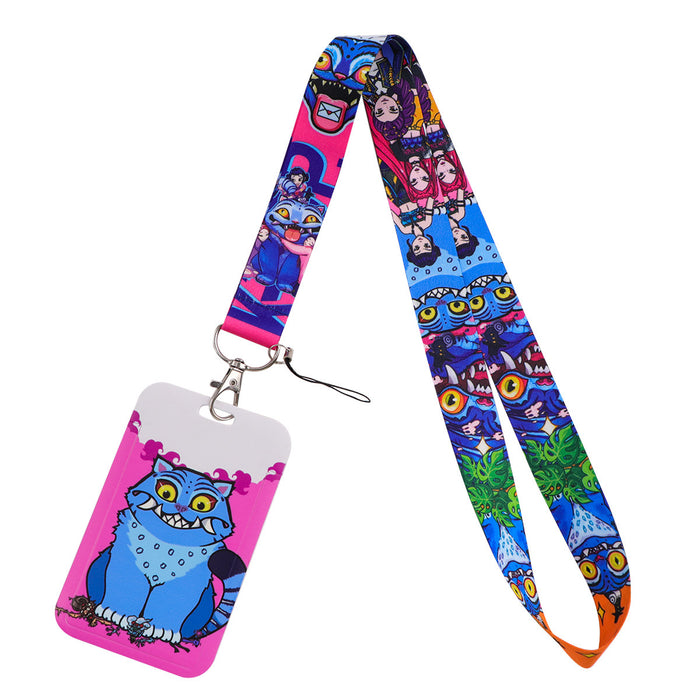 Wholesale 5 pcs KPOP Phone Lanyard Hard Case Protector Card Holder Keychain