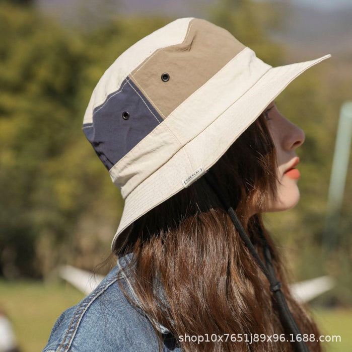 Wholesale Colorful border fisherman hat versatile casual camping, hiking, cycling, sun protection, sun shading hat