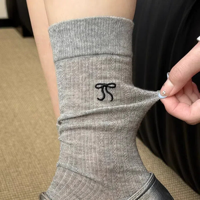 Wholesale Pile up socks, bow tie, mid tube socks