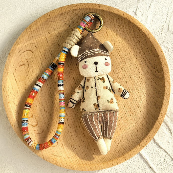 Wholesale Handmade Cartoon Animal Fabric Keychain Bag Charm - Cute Little Bear Pig Duck MOQ≥2