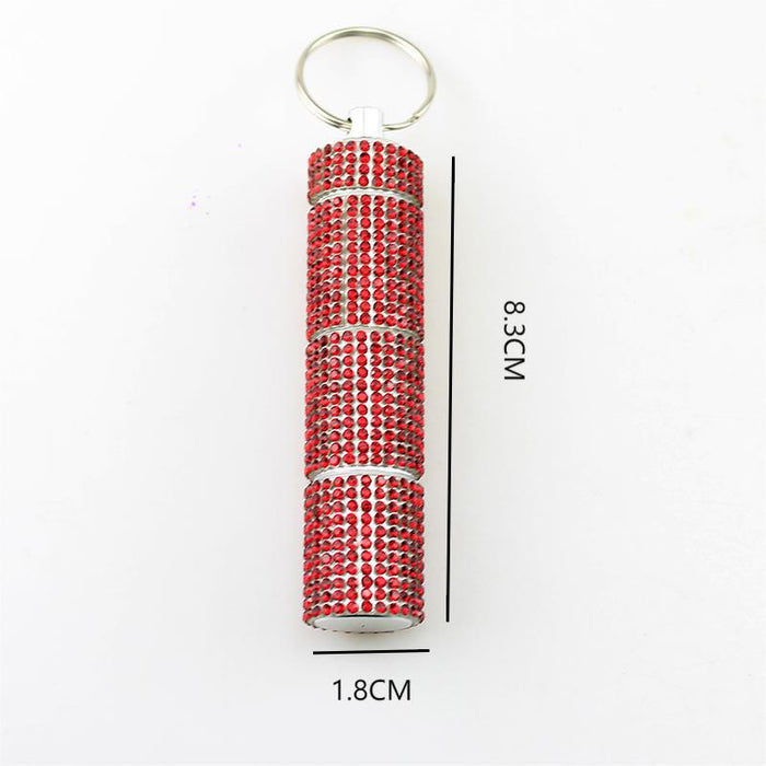 Wholesale Rhinestone Studded White 3 Compartment Pill Organizer Fashion Accessory Gift