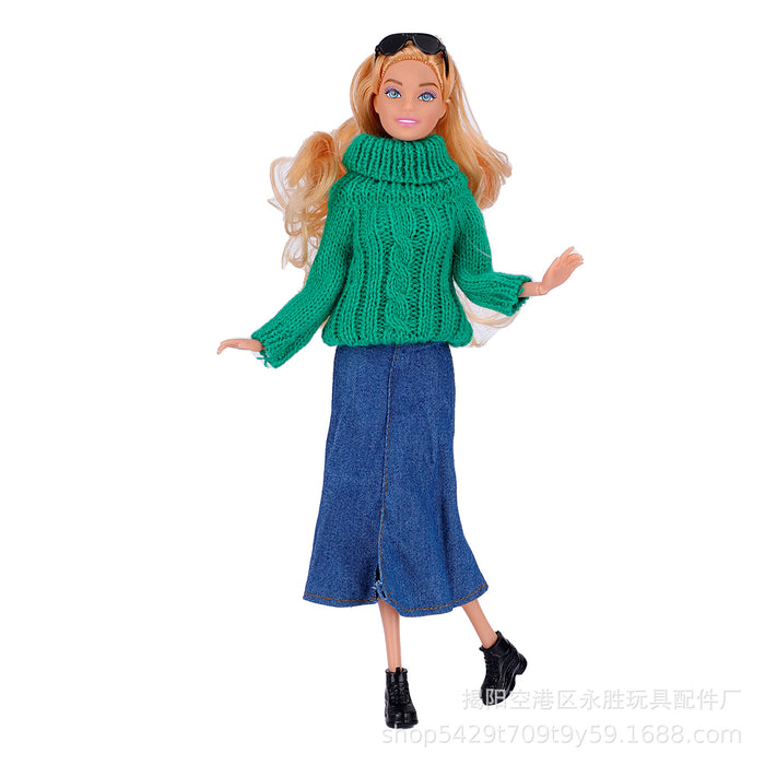 Wholesale Dress  sweater turtleneck wool sweater sweater doll clothes