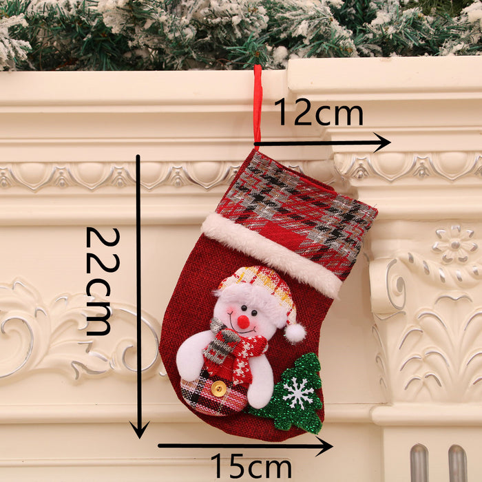 Wholesale Christmas Stockings Christmas Gift Bag Christmas Small Stockings Pendant Christmas Tree Hanging Ornament Bag