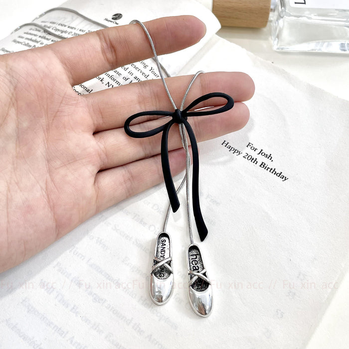 Wholesale  Bow Necklace Ballet Long Accessories Niche Unique All-Match Necklace