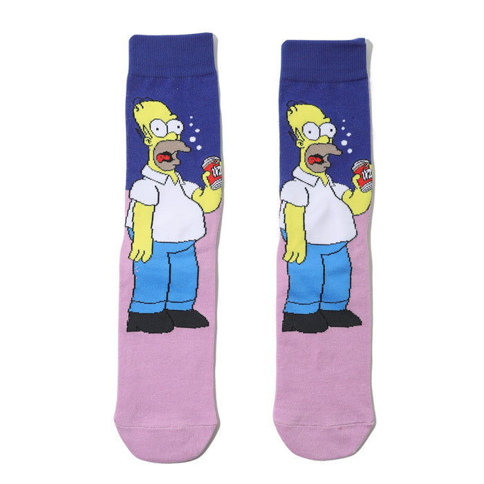 Wholesale Cartoon/ Anime Cotton Socks Mid-Calf