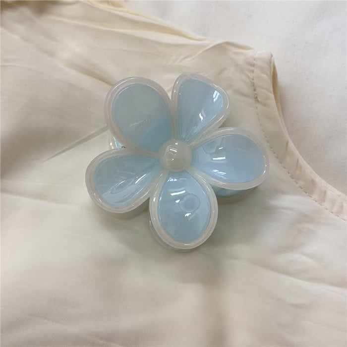 Wholesale Cream Jelly Contrasting Color Flower Hair Clips