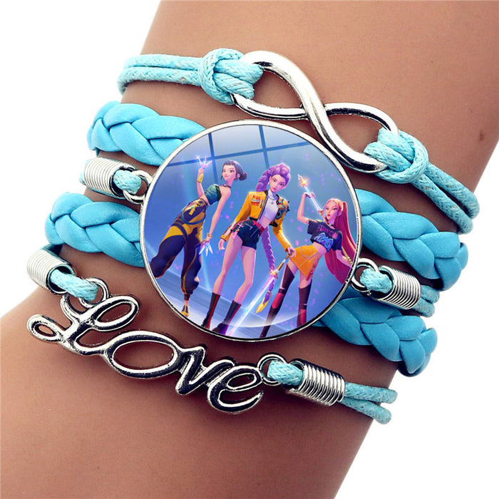 Wholesale K-POP Bracelet for Women,  Anime Cartoon Merchandise Leather Accessories