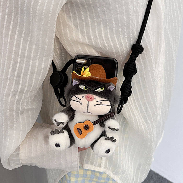 Wholesale Cat Camera Mobile Phone Case Back Clip Crossbody Plush Doll Mobile Phone Chain