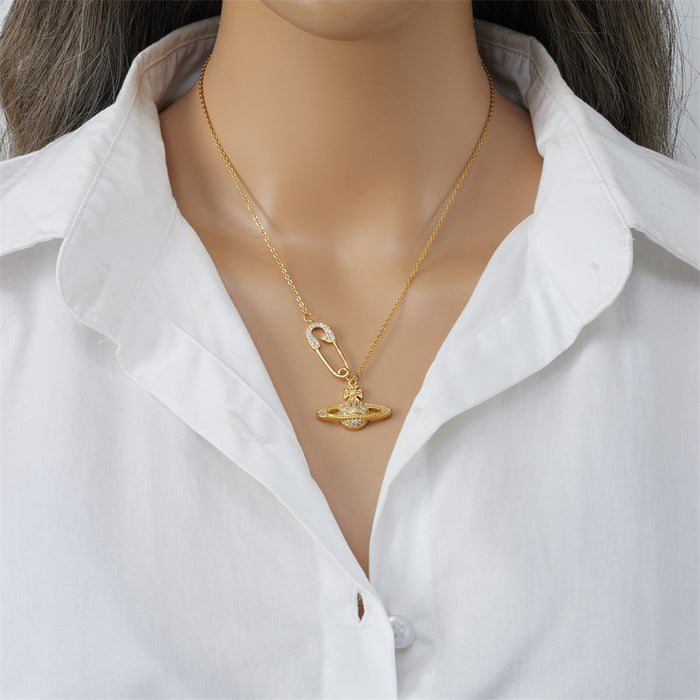 Wholesale Saturn necklace niche design Necklace