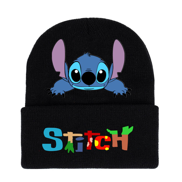 Wholesale Autumn and Winter Warm Cartoon Printed Knitted Hat JDC-FH-WuDuomei014