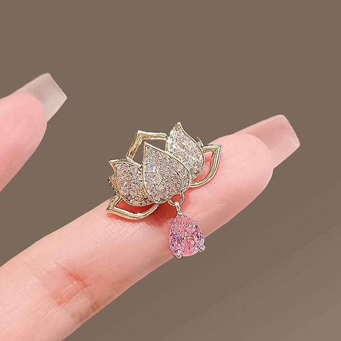 Wholesale Water Lotus Brooch