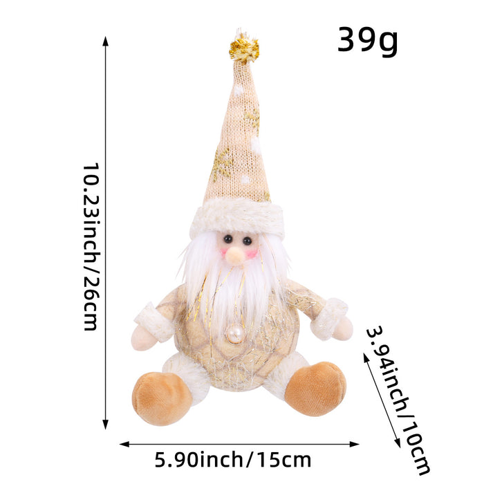 Wholesale  Snowman Doll Christmas Tree Pendant Christmas Elk Doll Window Scene Decoration Doll