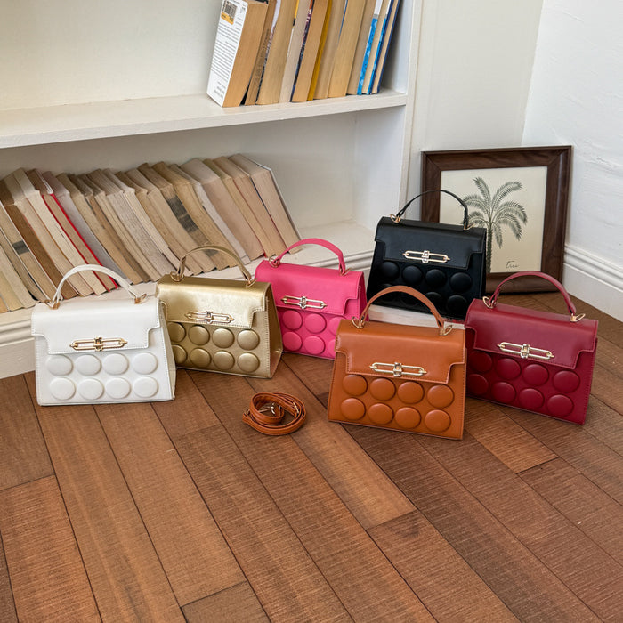 Wholesale Small Pu Handbag with Sewing Thread Design for Daily Matching Fashion Accessory