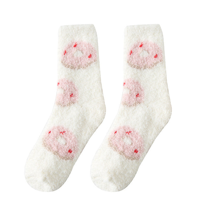 Wholesale Coral fleece socks, plush cotton socks, thickened home bedding, warm sleep, plush floor socks