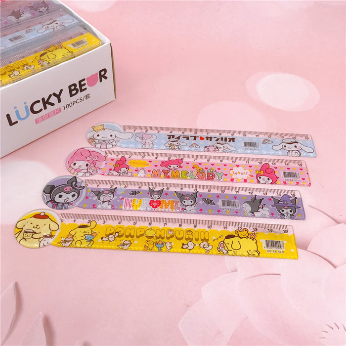 Wholesale 100pcs Plastic Cartoon Ruler JDC-RR-YaLL001