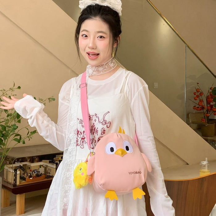 Wholesale  Penguin Cartoon Small School Bag Female Canvas Crossbody Bag Female