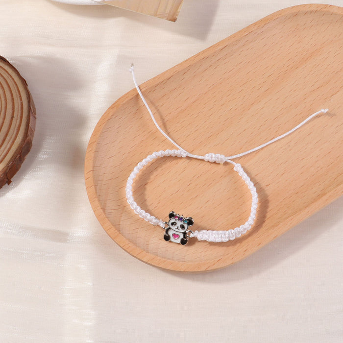 Wholesale Black and white hand woven bracelet bracelet Brave hand woven rope bracelet