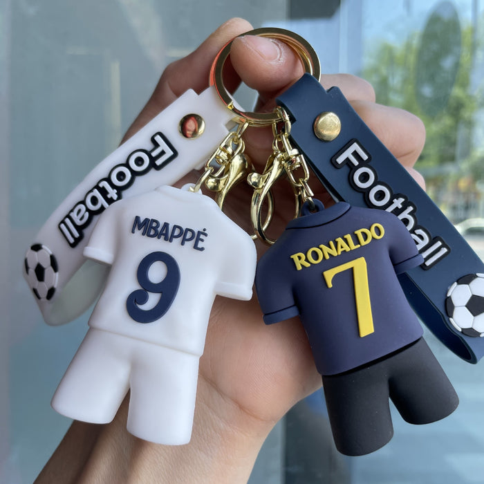 Wholesale Football jersey keychain, jersey backpack pendant, small gift