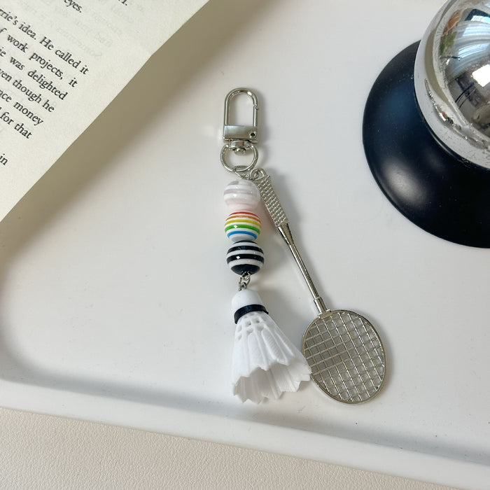 Wholesale badminton racket keychain mobile phone pendant small gift ornaments