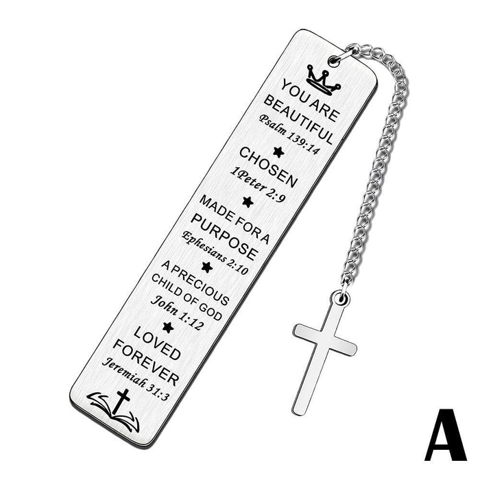 Wholesale Cross Pendant Stainless Steel Bookmark JDC-BM-LinHeng001