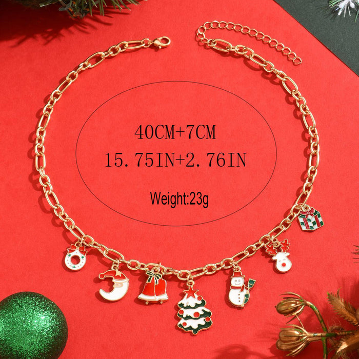 Wholesale Christmas Snowman Clavicle Necklace