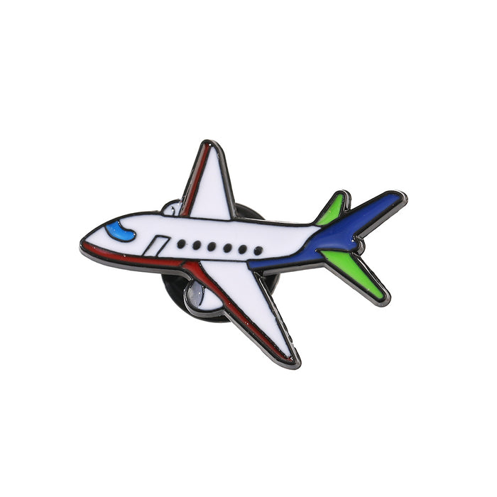Wholesale Metal 3D Airplane Brooch Electroplated Fighter Jet Pin Fashion Accessory For Clothing And Backpack
