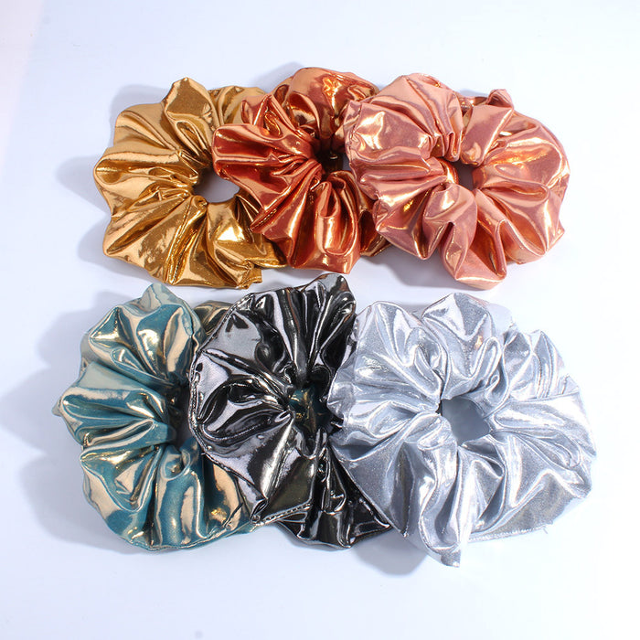 Wholesale Leather and fabric large Hair Scrunchies