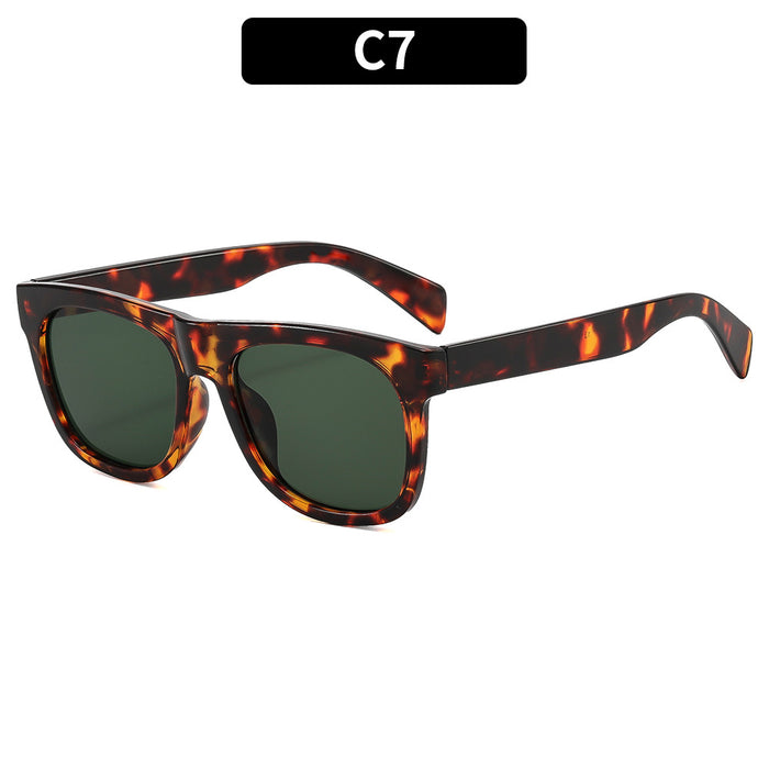 Wholesale Classic Square Retro Sunglasses UV400 Black Frame Gray Lens Modern Fashion Accessory