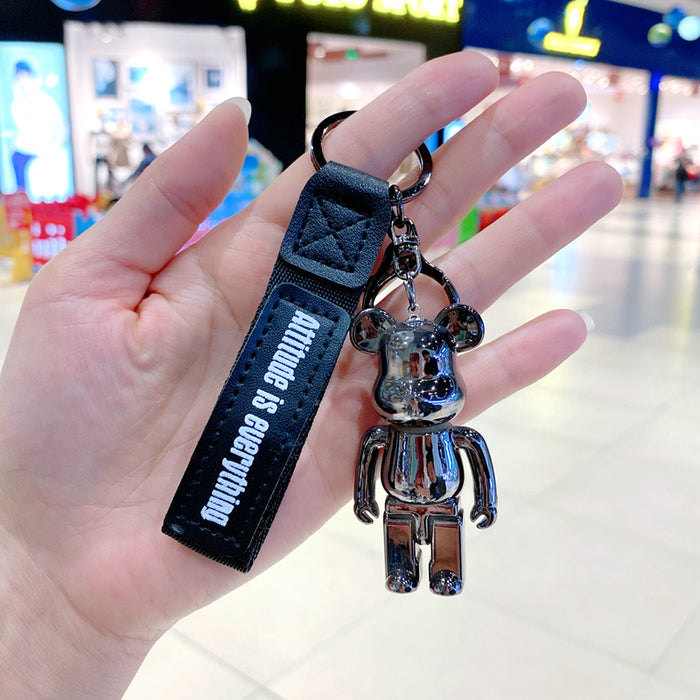 Wholesale Cartoon electroplated keychain, cute doll, exquisite backpack pendant, car keychain