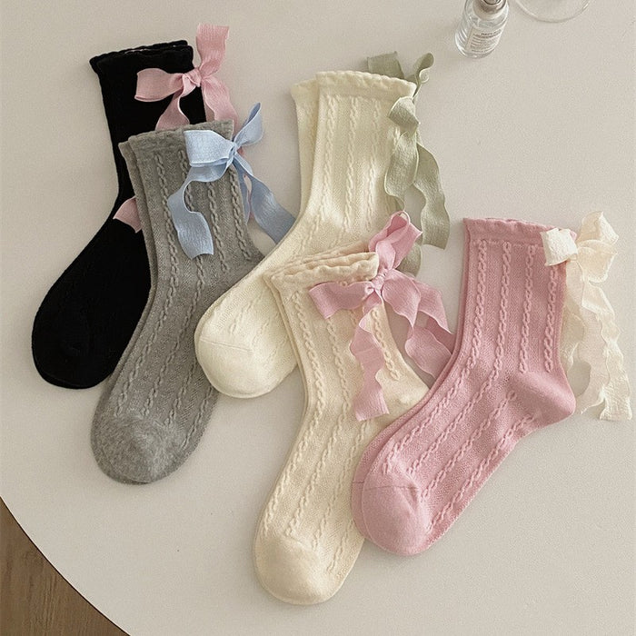 Wholesale Socks, bow tie, mid tube socks