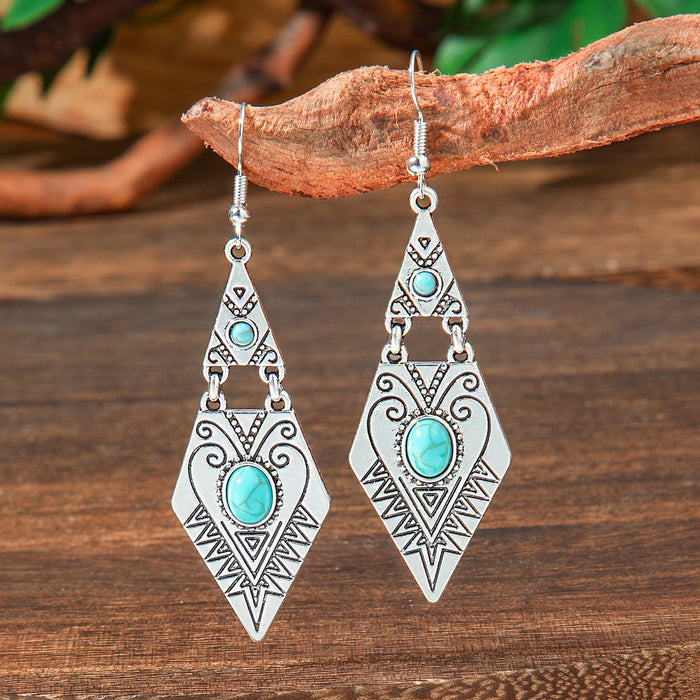 Wholesale Bohemian Vintage Drop Alloy Earrings Women' s Fashion Jewelry Accessory MOQ≥2