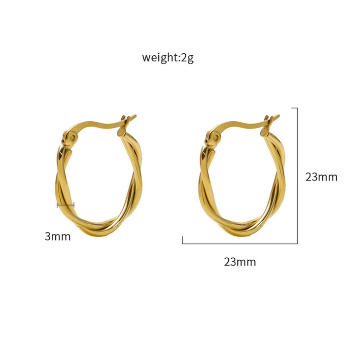 Wholesale Fashionable geometric twist earrings