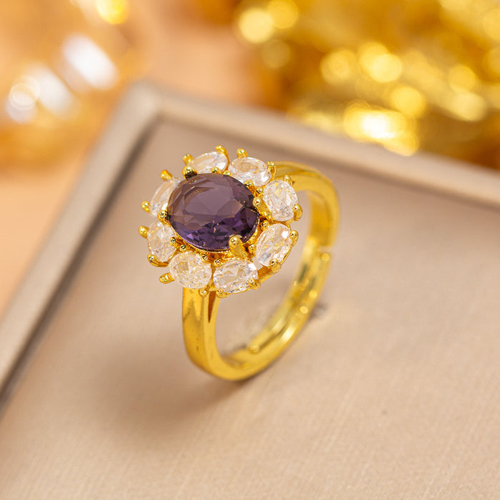 Wholesale Vintage Gold Plated Geometric Hollow Out Ring Adjustable Jewelry Accessory MOQ≥2