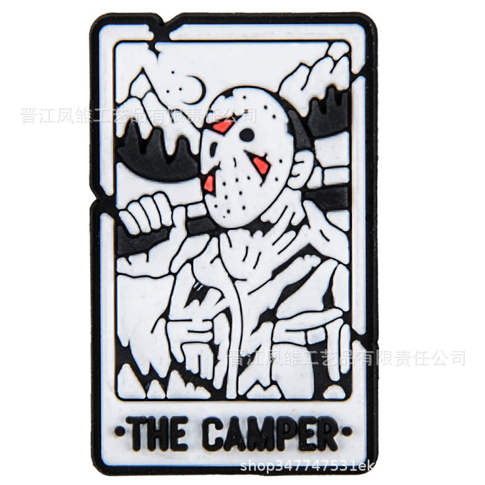 Wholesale 50pcs Horror Tarot  Series Shoes Charms Accessories Slippers Accessories Patch Decorative Shoe Buckle