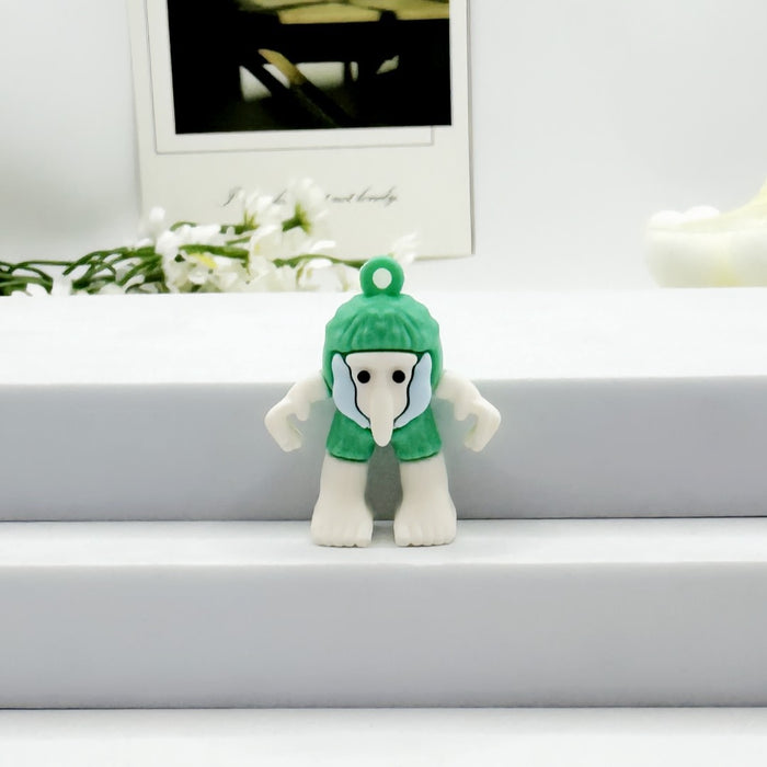 Wholesale Small keychain, abstract wooden stick, human curiosity, desktop car accessories, pendant wholesale