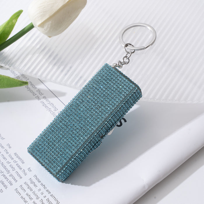 Wholesale Diamond-enhanced Aluminum Alloy Medicine Jar Storage Box Keychain JDC-KC-ZY039