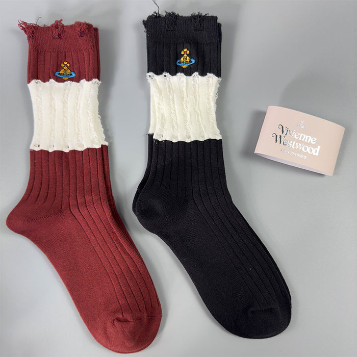 Wholesale Socks children embroidery retro warm wool socks thick outer wear