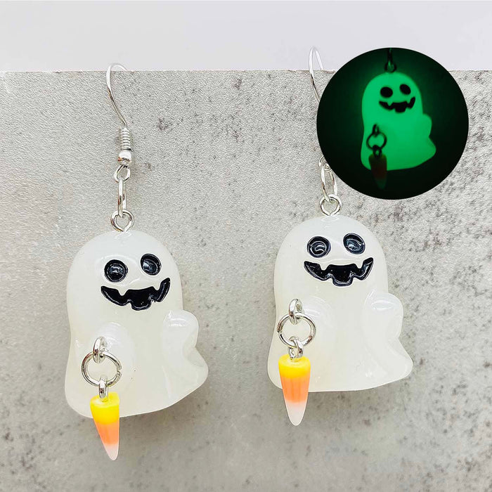 Wholesale  Earrings Luminous Ghost Pumpkin Corn Sugar Pendant Necklace  Jewelry